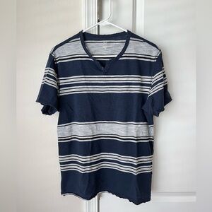 INC International Concepts Men's Shirt Medium Striped Blue